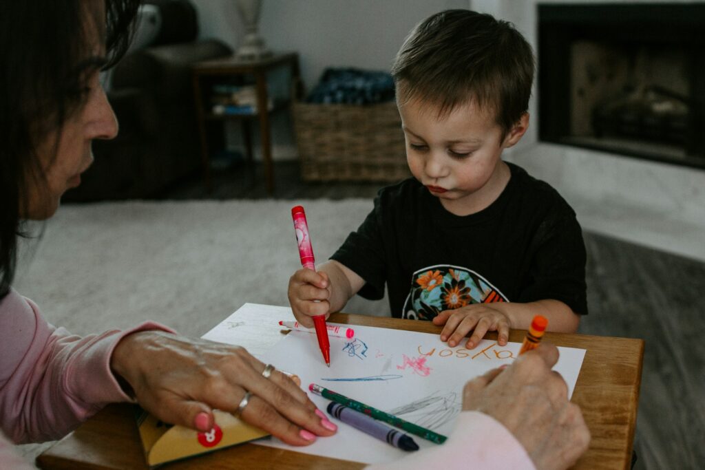 ABA therapist working one-on-one with a child with autism
